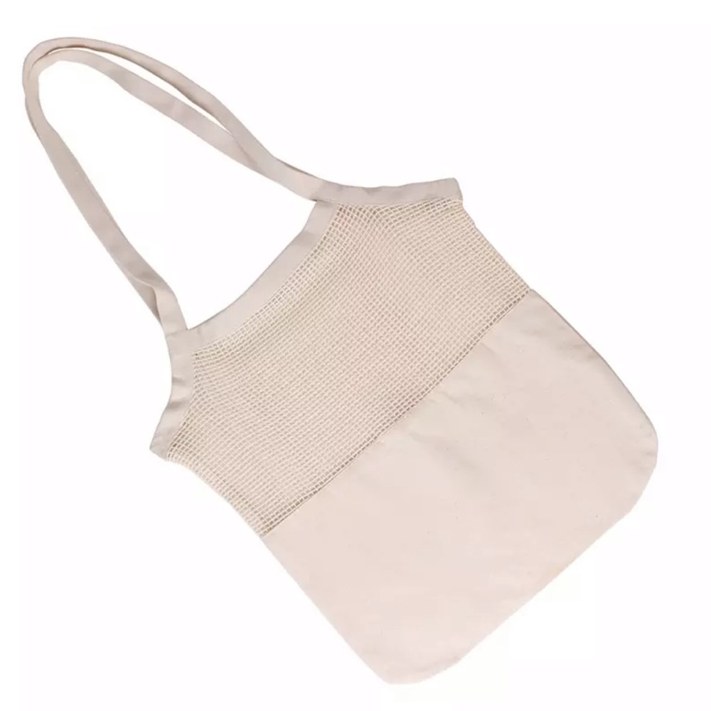🌸HP mesh net Multi-use bag shopping grocery beach cream cotton